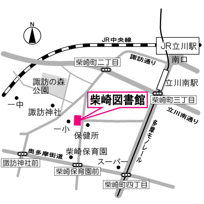 柴崎図書館マップ